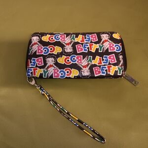 Betty Boop Black Wristlet Clutch